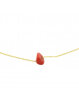 Collier CORAIL ROUGE Or...