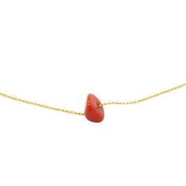 Collier CORAIL ROUGE Or...