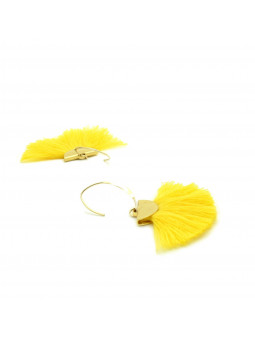 copy of YELLOW pompom earrings