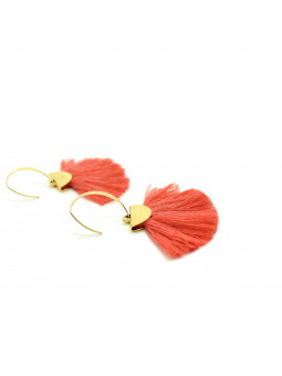 copy of SALMON pompom earrings