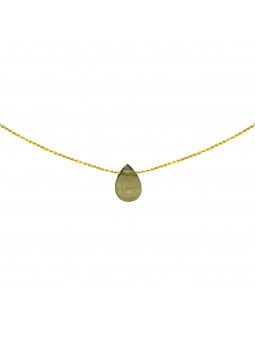 Collier QUARTZ FUMÉ Or gold...