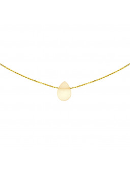 Collier QUARTZ ROSE Or gold...