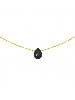 Collier AGATE NOIRE Or gold...