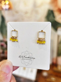 Boucles d'oreilles carrées...