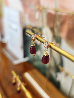 Boucles d'oreilles PIVOINE...