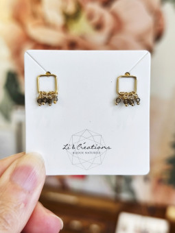 Boucles d'oreilles carrées...