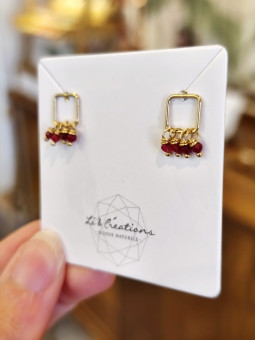 Boucles d'oreilles carrées...