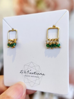 Boucles d'oreilles carrées...