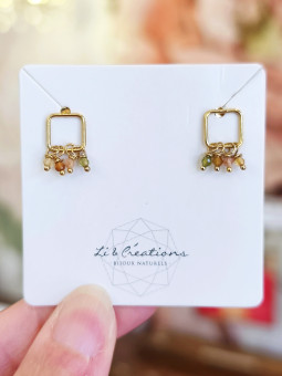 Boucles d'oreilles carrées...
